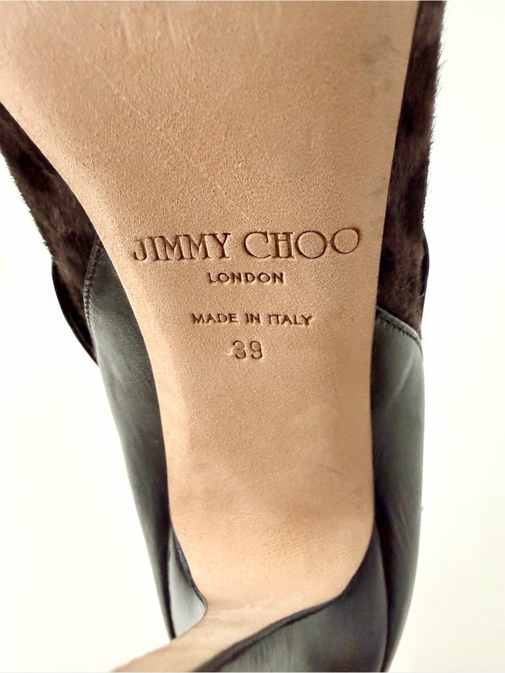 JIMMY CHOO | Blaine Leather Leopard Calf Hair Buckle Ankle Boots Black EU 39 - Picture 10 of 11